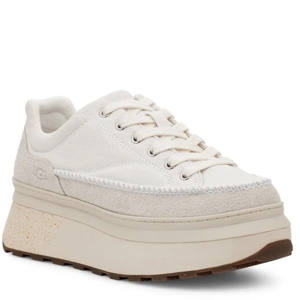 UGG Marin Platform Sneakers White Canvas 7.5